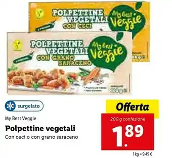 Lidl My best veggie Polpettine Vegetali 200 G(ml) offerta