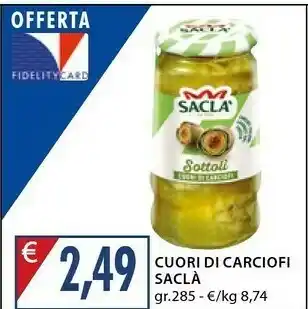 Mercatò Saclà Cuori Di Carciofi 285 G offerta