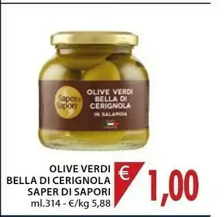 Mercatò Sapori Saper Di Olive Verdi Bella Di Cerignola offerta