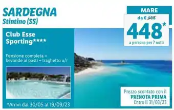 Lidl Sardegna Stintino(SS) Pensione completa+ bevande ai pasti + traghettoa/r offerta