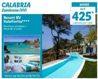 Lidl Calabria Zambrone(VV) Resort BV Kalafiorita**** offerta