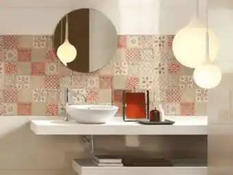 Iperceramica Piastrella fresh raspberry mix 25x76 decoro lucido patchwork rosso offerta