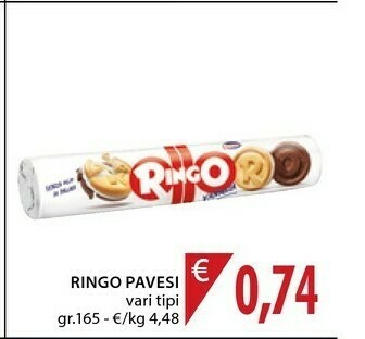 Mercatò Pavesi Ringo Vaniglia 165 G(ml) offerta