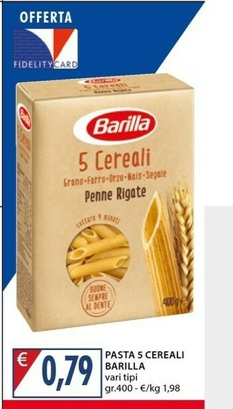 Mercatò Barilla Penne Rigate 5 Cereali 400 G(ml) offerta