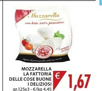 Mercatò La Fattoria Delle Cose Buone - Mozzarella offerta