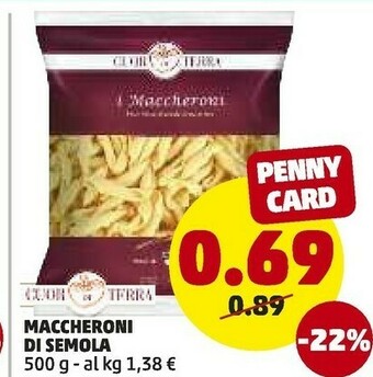 PENNY Maccheroni Di Semola offerta