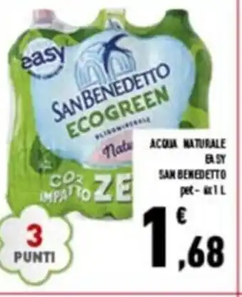 Conad San Benedetto Acqua Naturale pet 1L offerta