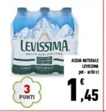 Conad Levissima Acqua Naturale pet 4 x 50 cl offerta