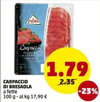 PENNY Pini Carpaccio Di Bresaola A Fette offerta