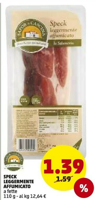 PENNY Sapori Di Cascina Speck Leggermente Affumicato offerta
