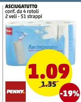 PENNY Rotoli di carta offerta