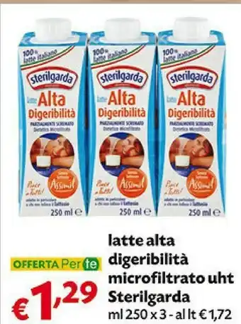 Pam Sterilgarda Latte Alta Digeribilità Parzialmente Scremato 250 G(ml) offerta
