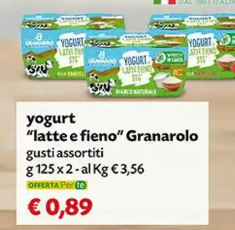 Pam Granarolo Yogurt Latte E Fieno offerta