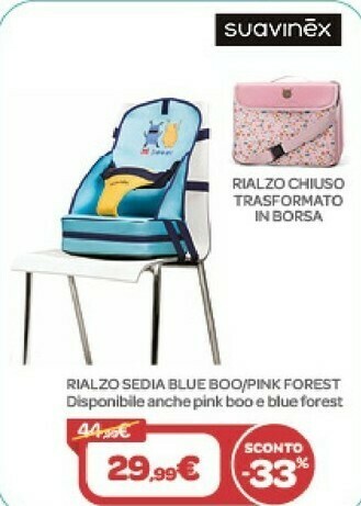 Bimbo Store Suavinex Rialzo Sedia Blue/ Pink Forest offerta