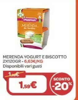 Bimbo Store Plasmon Merenda Yogurt E Biscotto offerta