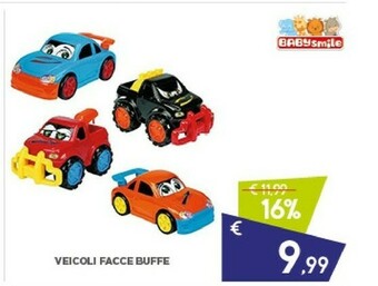 Babysmile Veicoli Facce Buffe