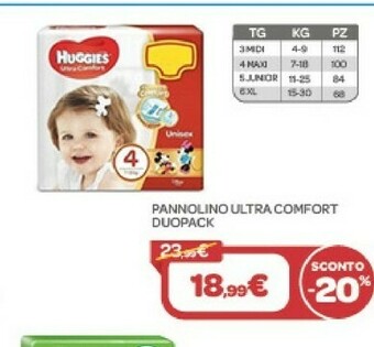 Bimbo Store Huggies Pannolino Ultra Comfort Duopack offerta