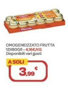 Bimbo Store Plasmon Omogeneizzati Frutta offerta