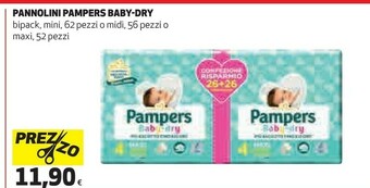Coop Pampers Baby-Dry 81704362 Pannolino Usa E Getta Ragazzo/Ragazza 5 52 Pezzo(i) offerta