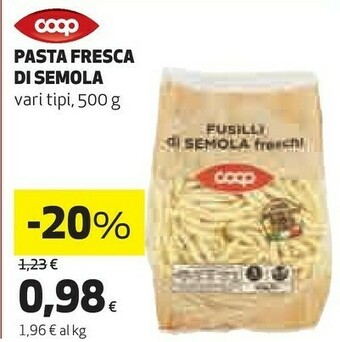 Coop Coop Pasta Fresca Di Semola offerta