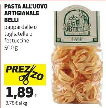 Coop Belli Pasta All'uovo Artigianale offerta