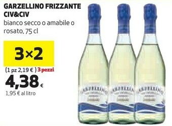 Coop Civ & civ Vino Frizzante Secco Garzellino 750 G(ml) offerta