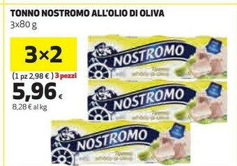 Coop Nostromo Tonno All'Olio Di Oliva offerta
