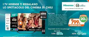 Expert Hisense TV 65A72GQ offerta