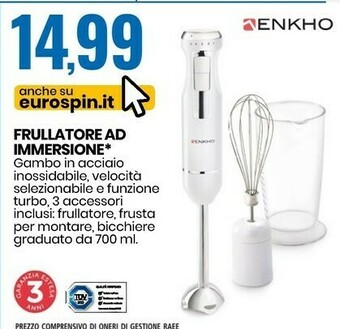 Eurospin Enkho Frullatore Ad Immersione offerta
