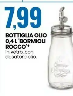 Eurospin Bormioli Rocco Bottiglia Olio 0,4L offerta