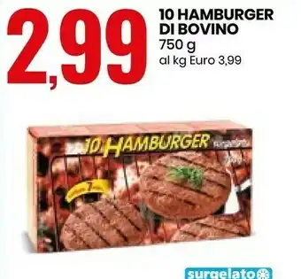Eurospin 10 Hamburger Di Bovino offerta