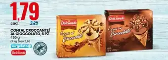 Eurospin Dolciando Coni Al Croccante/ Al Cioccolato 6 Pz offerta