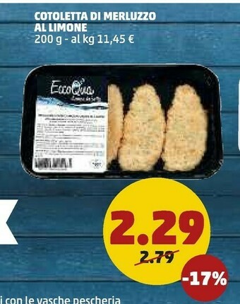 PENNY Cotoletta Di Merluzzo Al Limone offerta