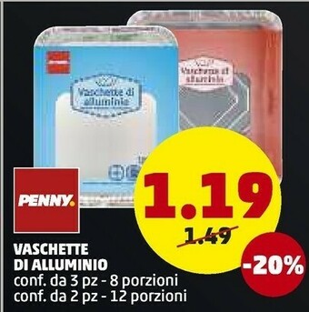 PENNY Vaschette Di Alluminio offerta