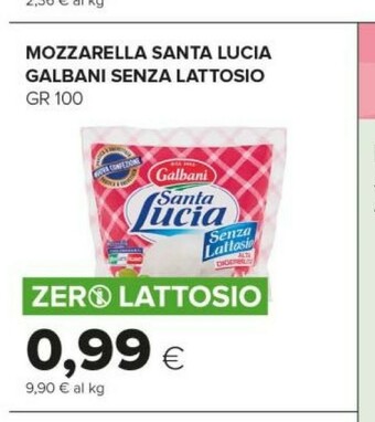 Tigre Galbani Mozzarella Senza Lattosio Santa Lucia 100 G(ml) offerta