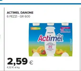 Tigre Danone Actimel Multifrutti 600 G(ml) offerta