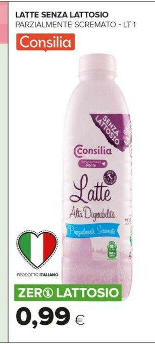 Tigre Consilia - Latte Microfiltrato Parzialmente Scremato Senza Lattosio 1000 G(ml) offerta