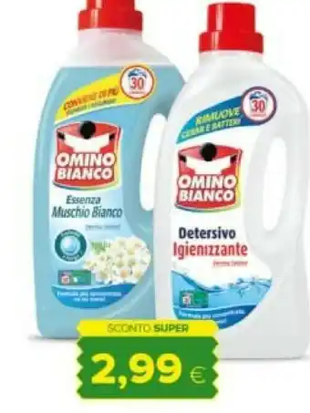Tigre Omino Bianco Detersivo Lavatrice Essenza Muschio Bianco/ Igienizzante offerta