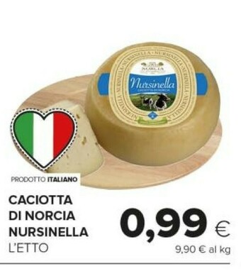 Tigre Nursinella Caciotta Di Norcia offerta