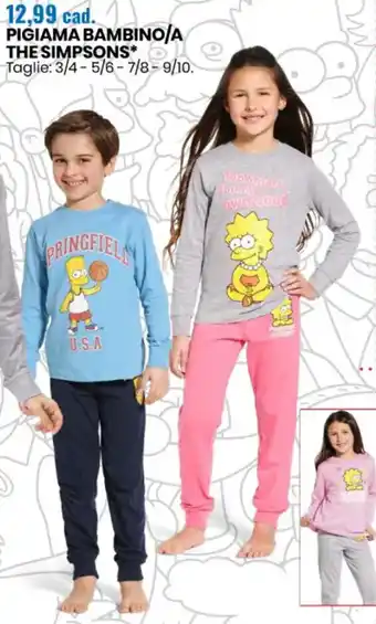 Eurospin The Simpsons Pigiama Bambino/A offerta