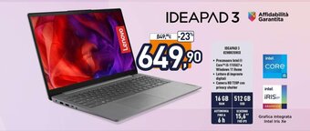Unieuro Lenovo Ideapad 3 82H802UHIX offerta