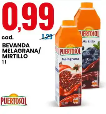 Eurospin Puertosol Bevanda Melagrana/Mirtillo 1 l offerta