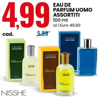 Eurospin Nisshe Eau de Parfum Uomo Assortiti 100 ml offerta