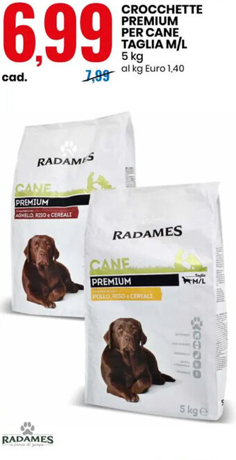 Eurospin Radames Crocchette Premium per Cane Taglia M/L 5 kg offerta