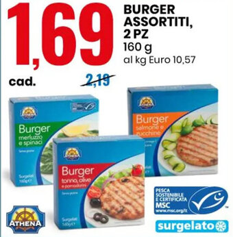 Athena Burger Assortiti, 2 pz 160 g