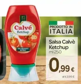 Carrefour Calvé Ketchup Salsa 250ml offerta