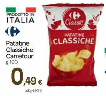 Carrefour Carrefour Patatine Classiche 100g offerta