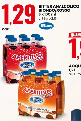 Eurospin Blues Bitter Analcolico Biondo/Rosso 6 x 100 ml offerta