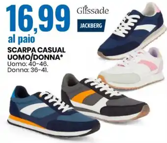 Eurospin Jackberg Scarpa Casual Uomo/Donna offerta
