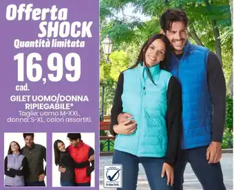 Eurospin Gilet Uomo/Donna Ripiegabile offerta